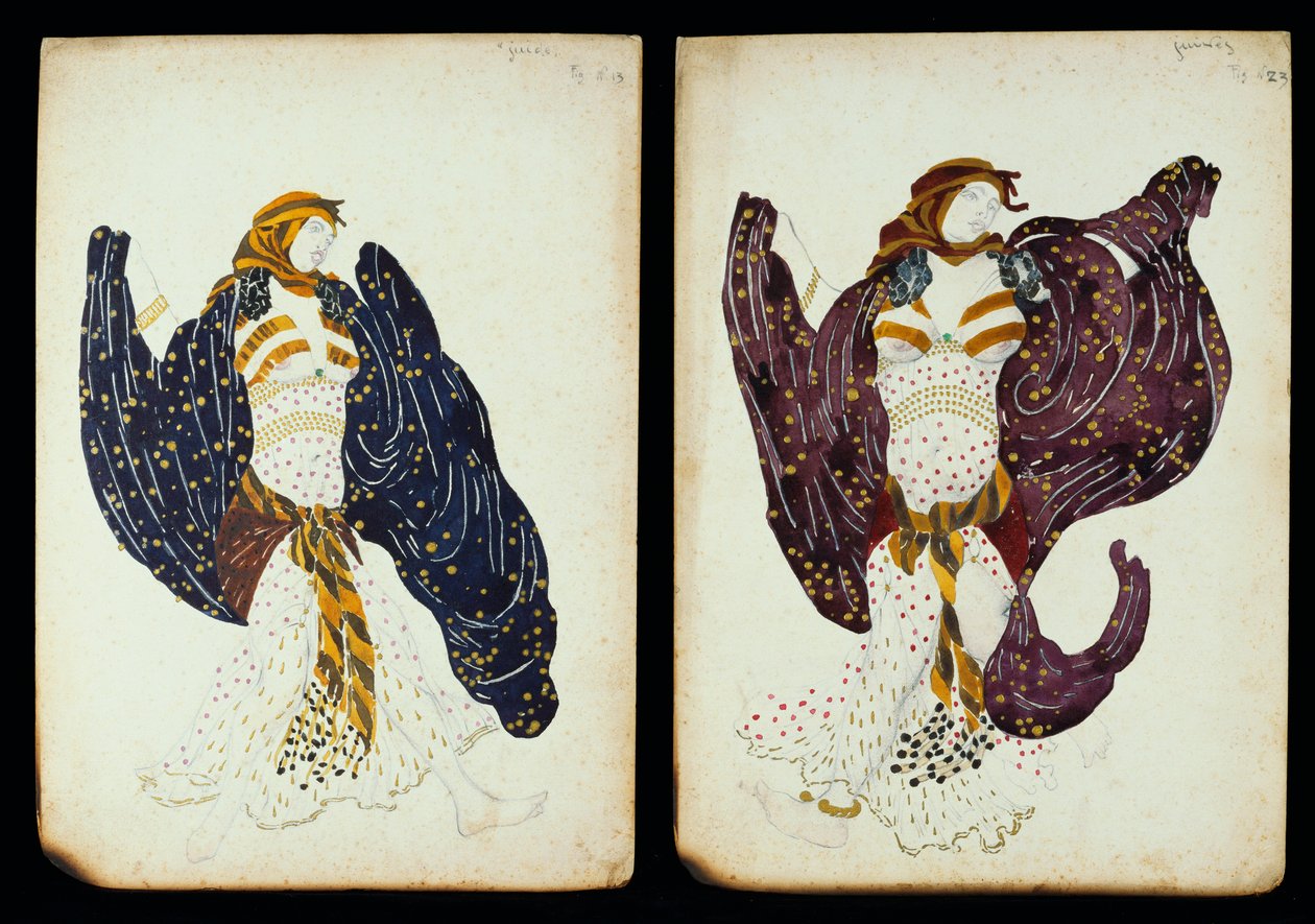 Une paire de costumes pour danseuses de "Juive" - Leon Bakst