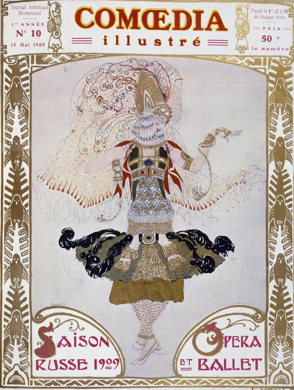 Danseuse des Ballets Russes par Bakst, couv. "Comoedia Illustré" - Leon Bakst