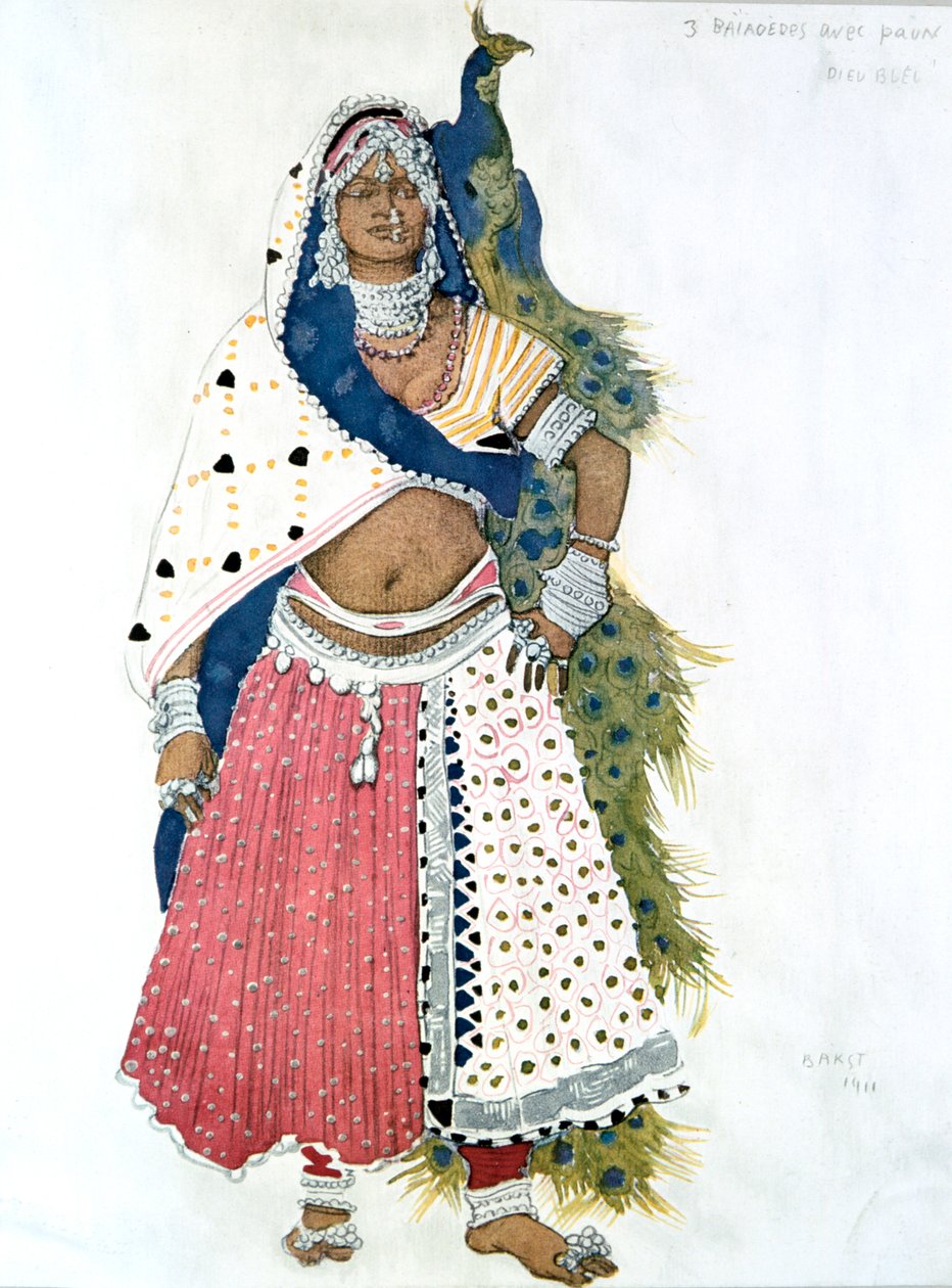 Bayadère avec paon, costume de ballet, 1911 - Leon Bakst