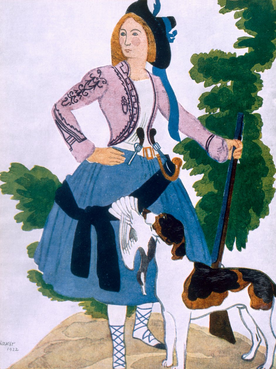 Costume pour La Chasseresse, 1922 - Leon Bakst