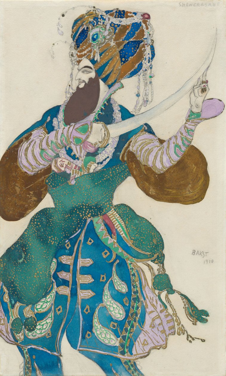 Costume pour le ballet Shéhérazade de N. Rimski-Korsakov - Leon Bakst