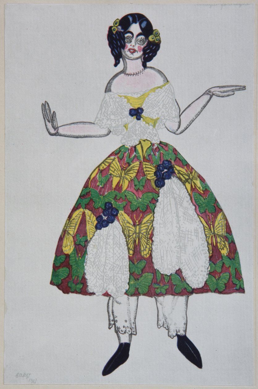 Costume pour le ballet La Boutique fantasque de G. Rossini - Leon Bakst