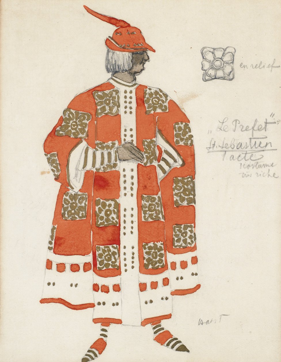 Costume pour la pièce Le Martyre de Saint Sébastien par Gabriele D