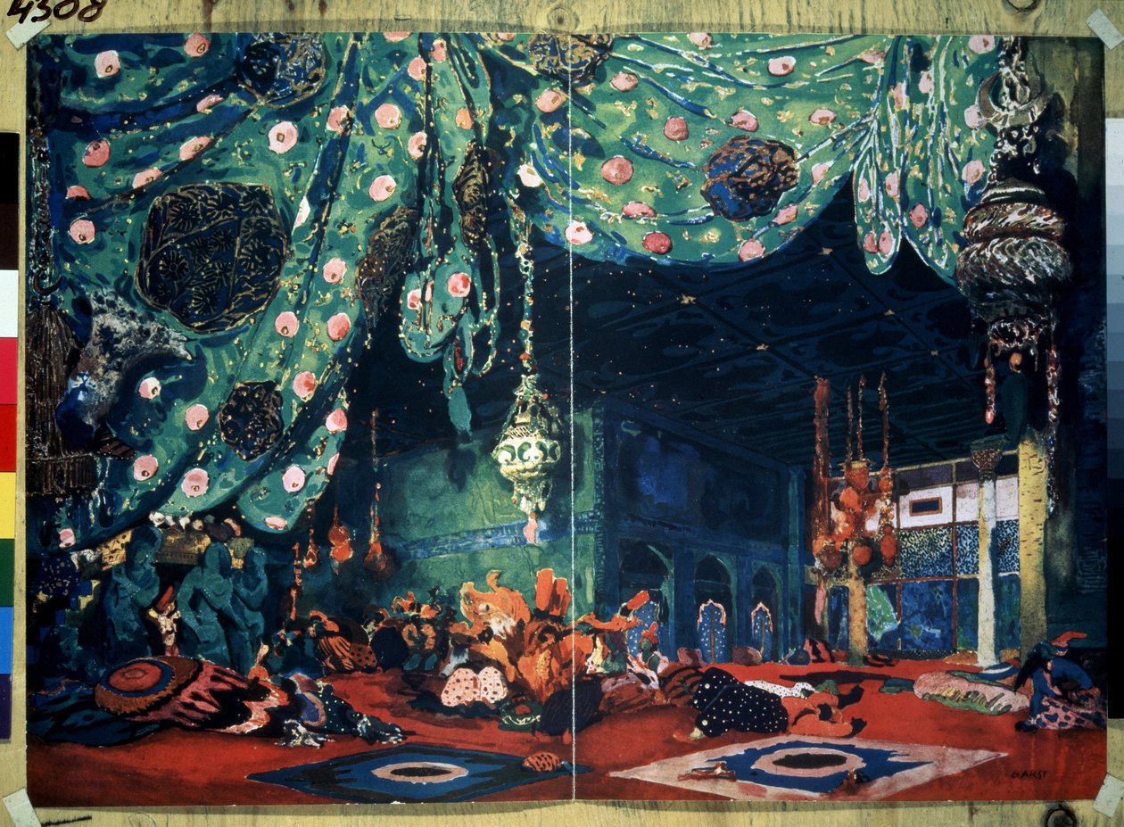 Décor pour le ballet Sheherazade de Nicolas Rimski-Korsakov - Leon Bakst