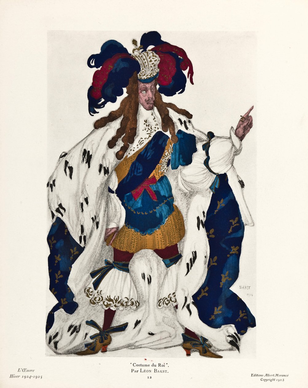 Roi. Costume pour le ballet La Belle au bois dormant de P. Tchaïkovski, 1921 - Leon Bakst
