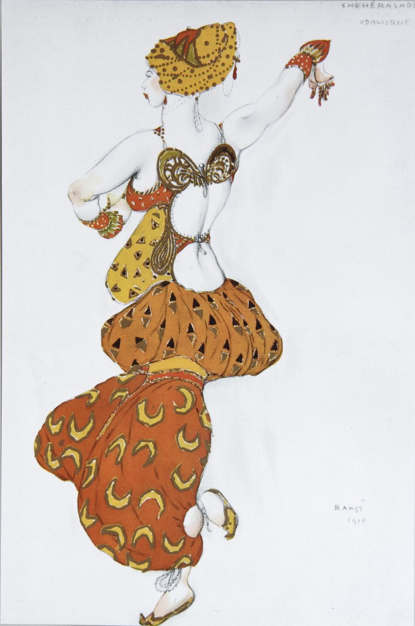 Odalisque. Costume pour le ballet Shéhérazade de N. Rimski-Korsakov, 1910 - Leon Bakst