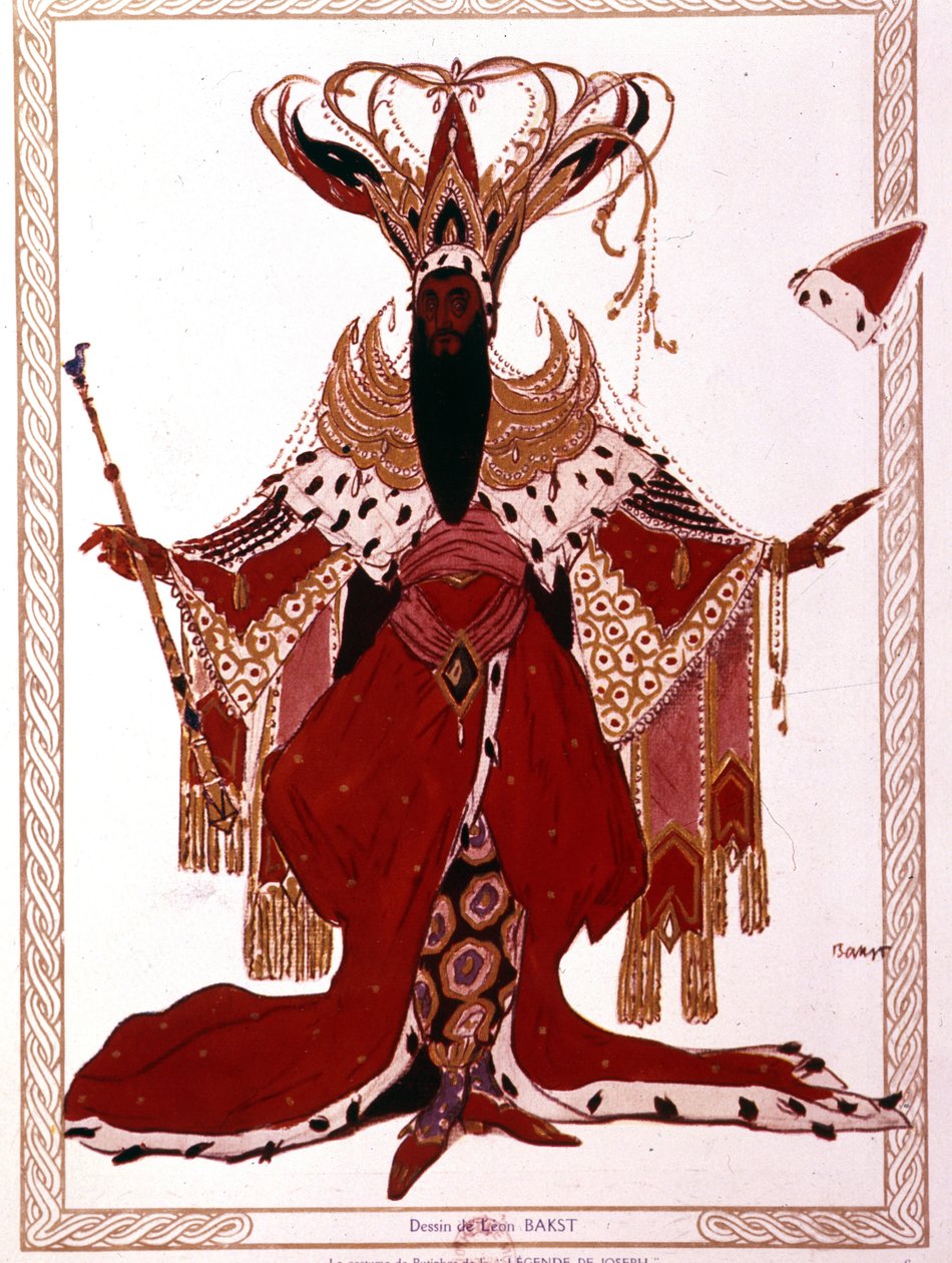 Richard Strauss "La Légende de Joseph" Opéra de Paris, Mai 1914. Costume de Léon Bakst - Leon Bakst