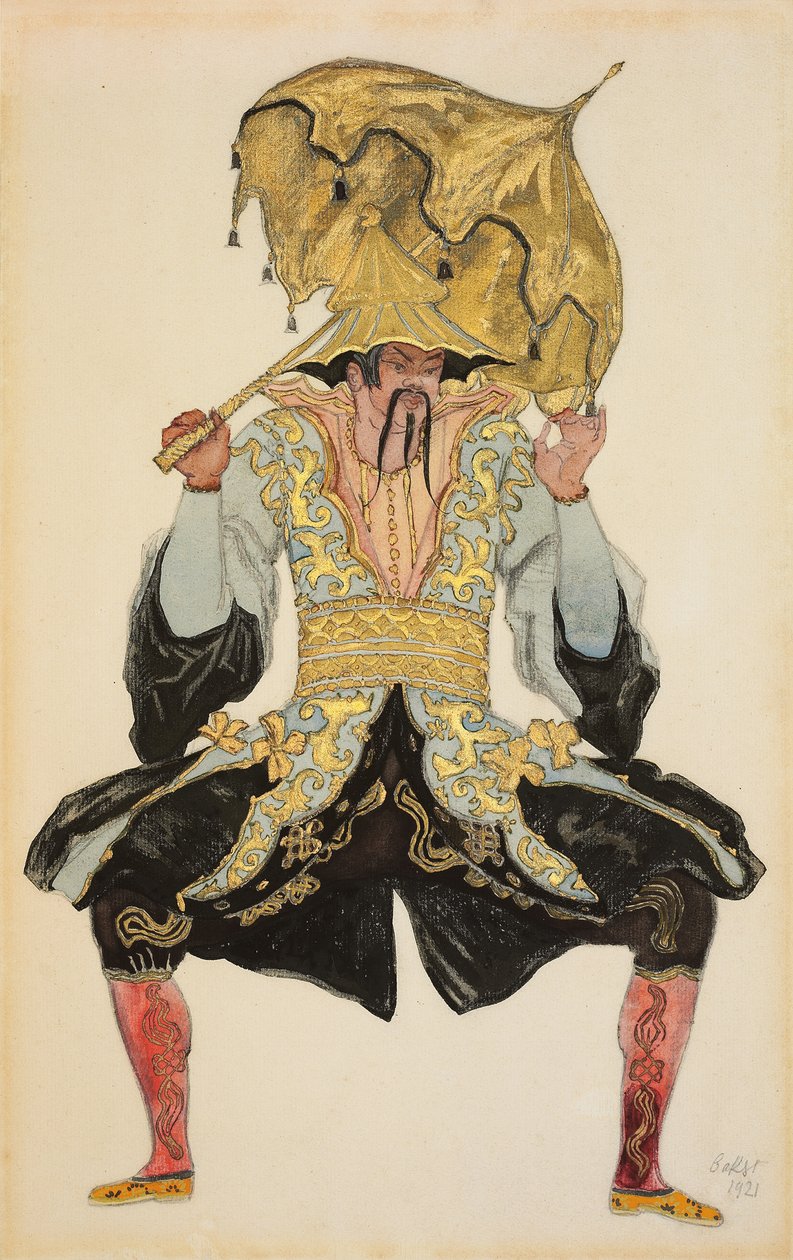 Le Mandarin chinois, conception de costume pour "La Belle au bois dormant", 1921 - Leon Bakst