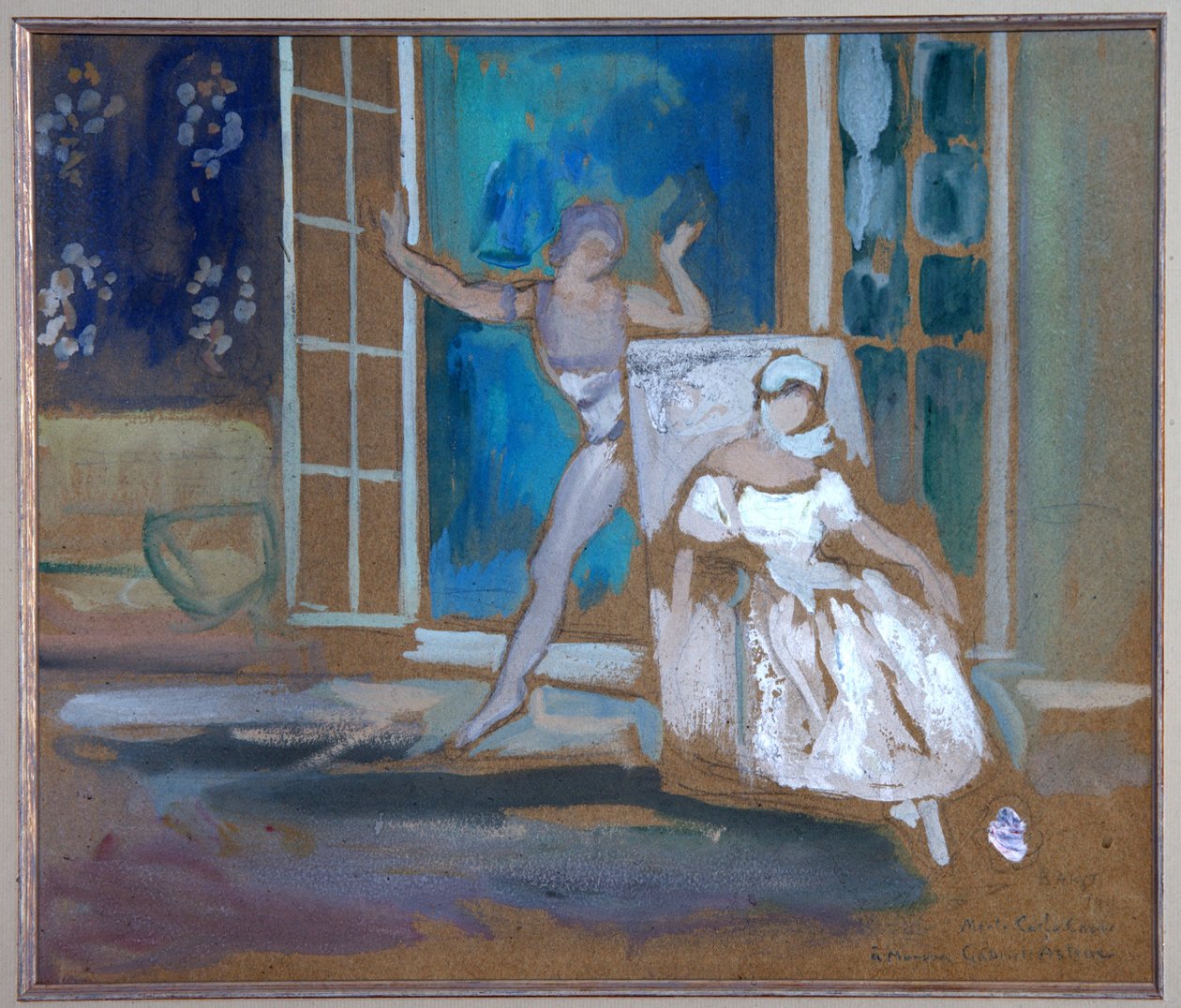 Vaslav Nijinski (1889-1950) et Tamara Karsavina (1885-1978) dans le ballet "Le spectre de la rose" - Leon Bakst