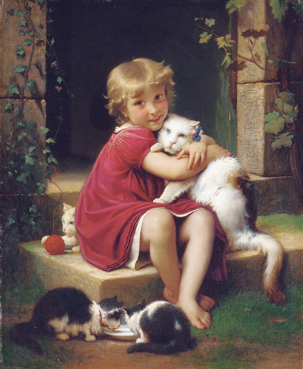 Son animal préféré, 1867 - Leon Bazile Perrault