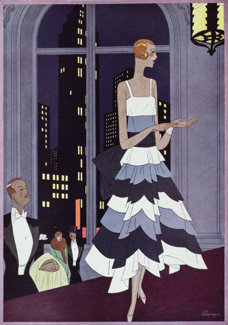 Sous les yeux des gratte-ciel de New York, planche de mode du magazine 