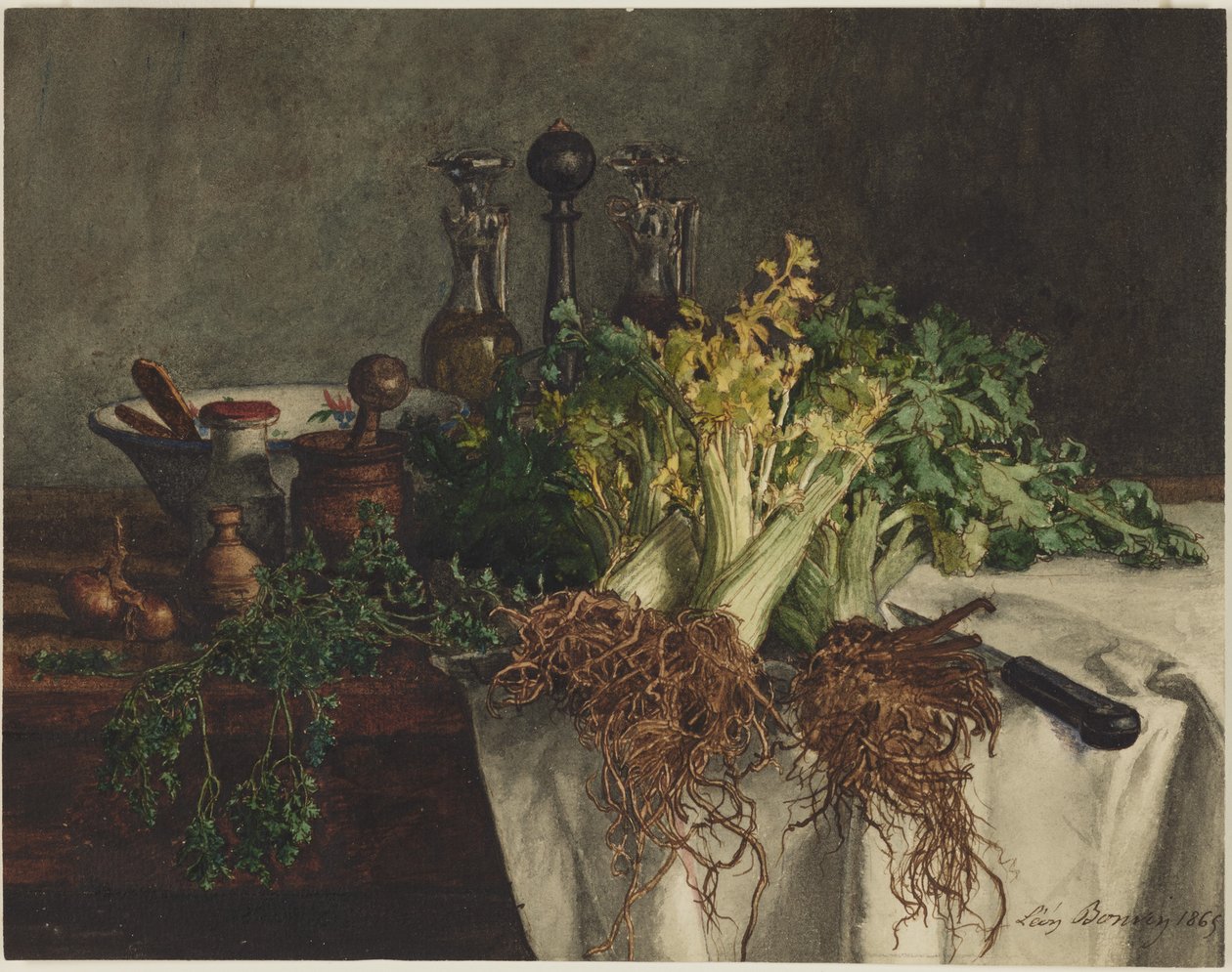 Nature morte au céleri - Léon Bonvin