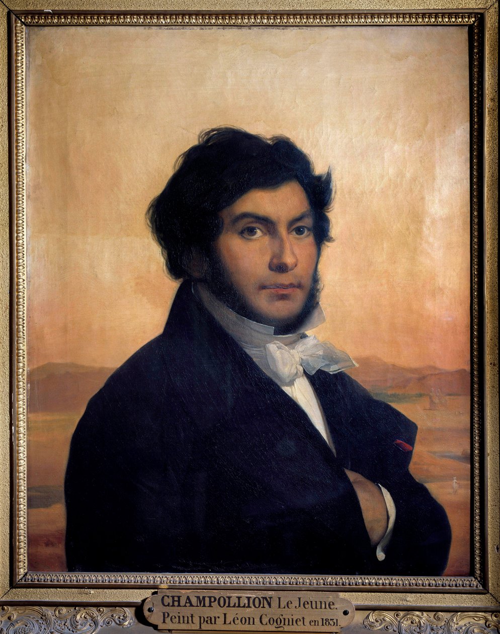 Portrait de Jean-François Champollion (1790-1832), égyptologue français, déchiffreur des hiéroglyphes - Léon Cogniet