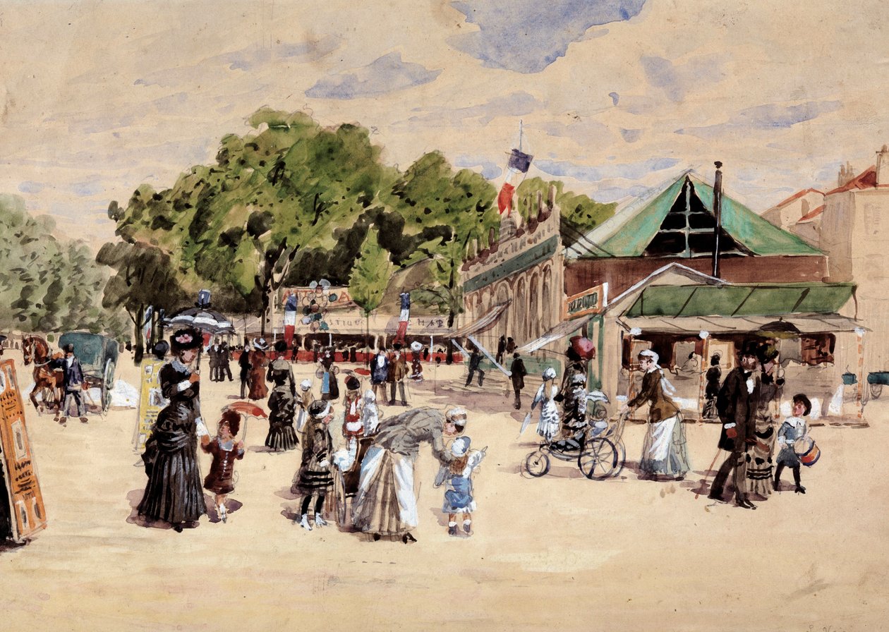 La promenade à la foire - Leon Joseph Voirin
