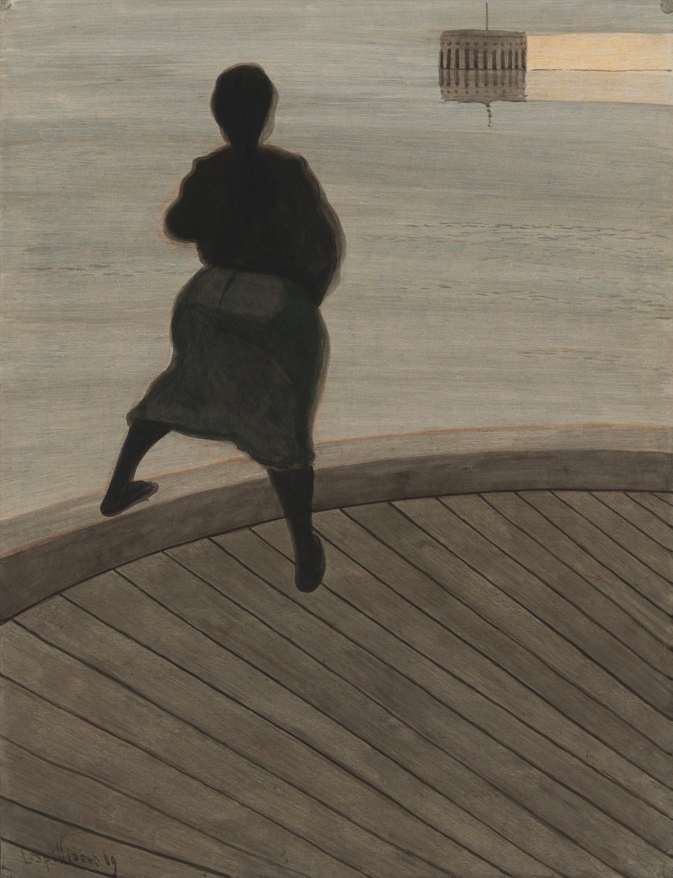 Pêcheuse sur la jetée - Leon Spilliaert