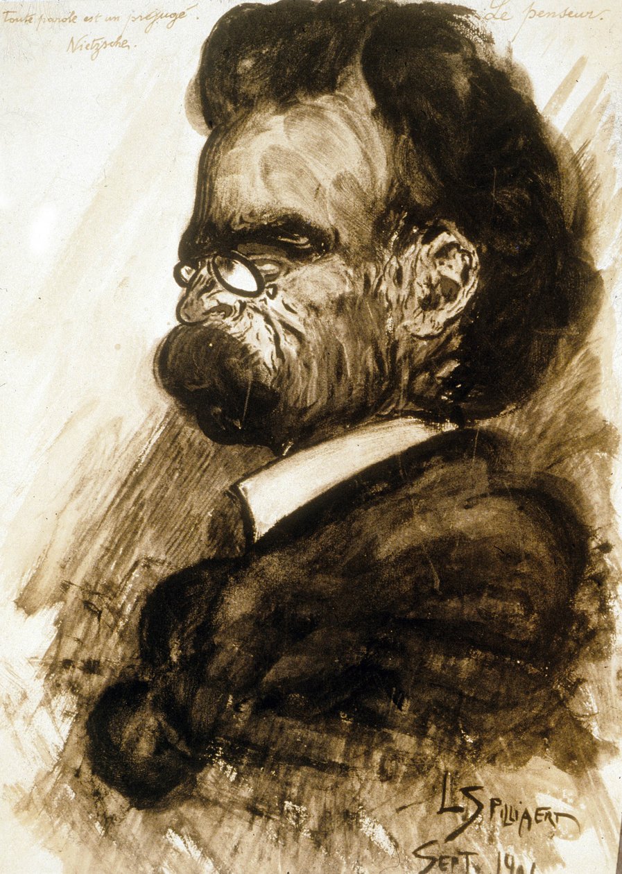 Friedrich Nietzsche (1844-1900) philosophe et poète allemand gouache et encre de chine par Leon Spilliaert 1901 - Leon Spilliaert