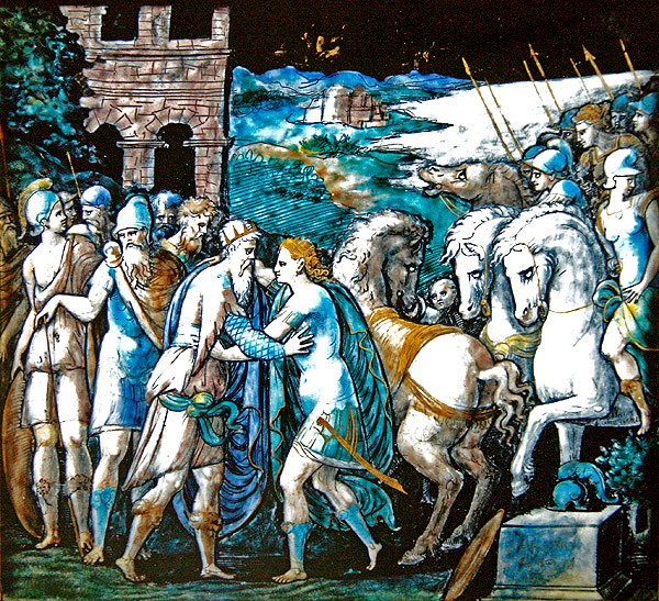 La Rencontre de Thésée et Artémis, reine des Amazones, 1563 - Leonard Limosin
