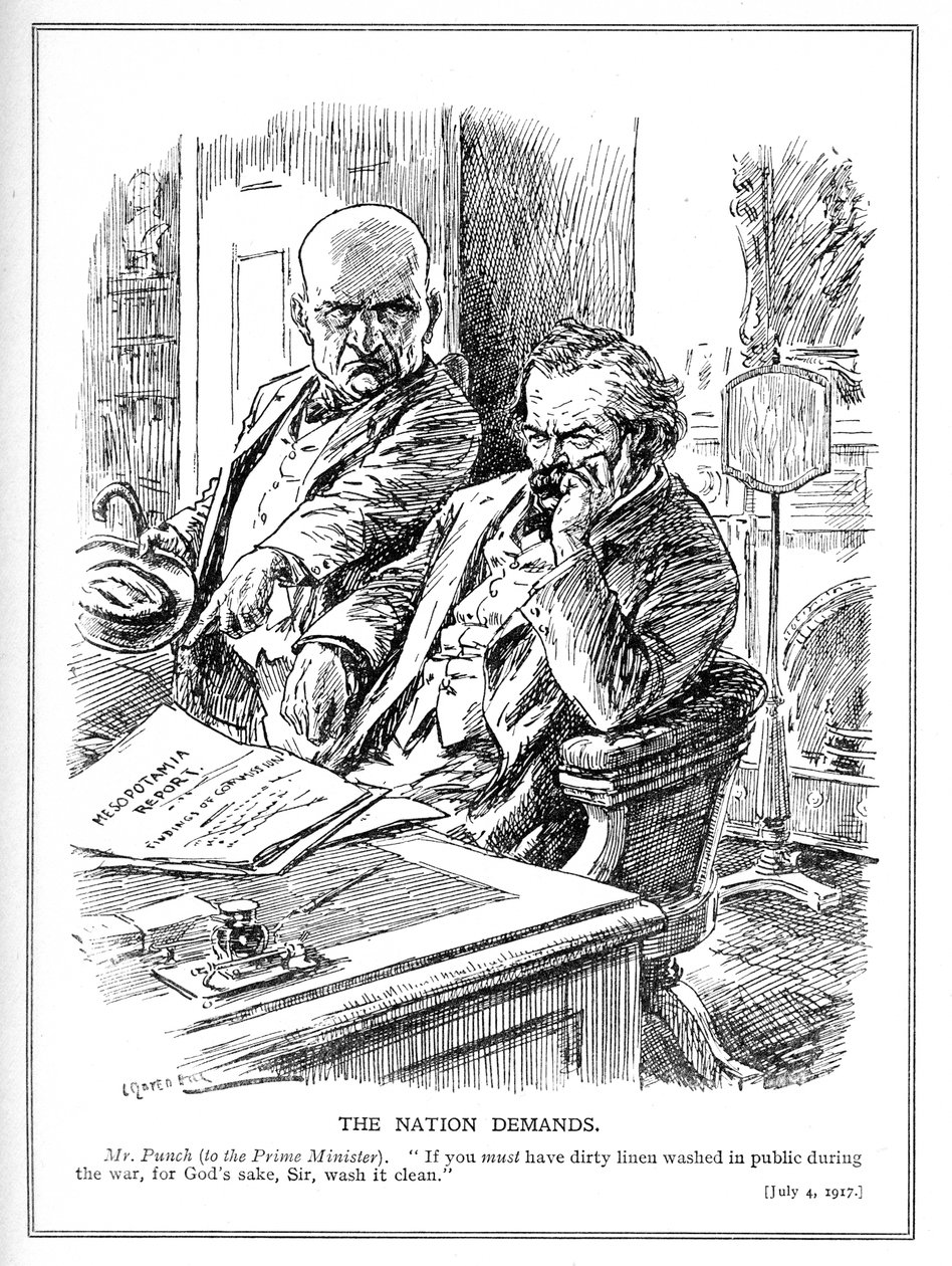 Lloyd George est réprimandé par Mr. Punch sur le rapport de l