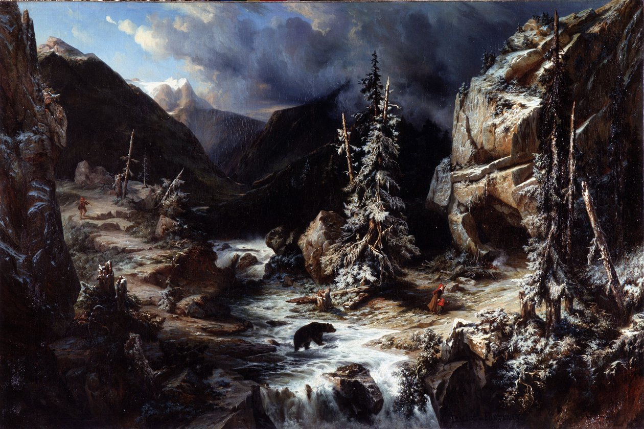 Vue prise sur le chemin de la Maladetta - Leonard Alexis Dalige de Fontenay