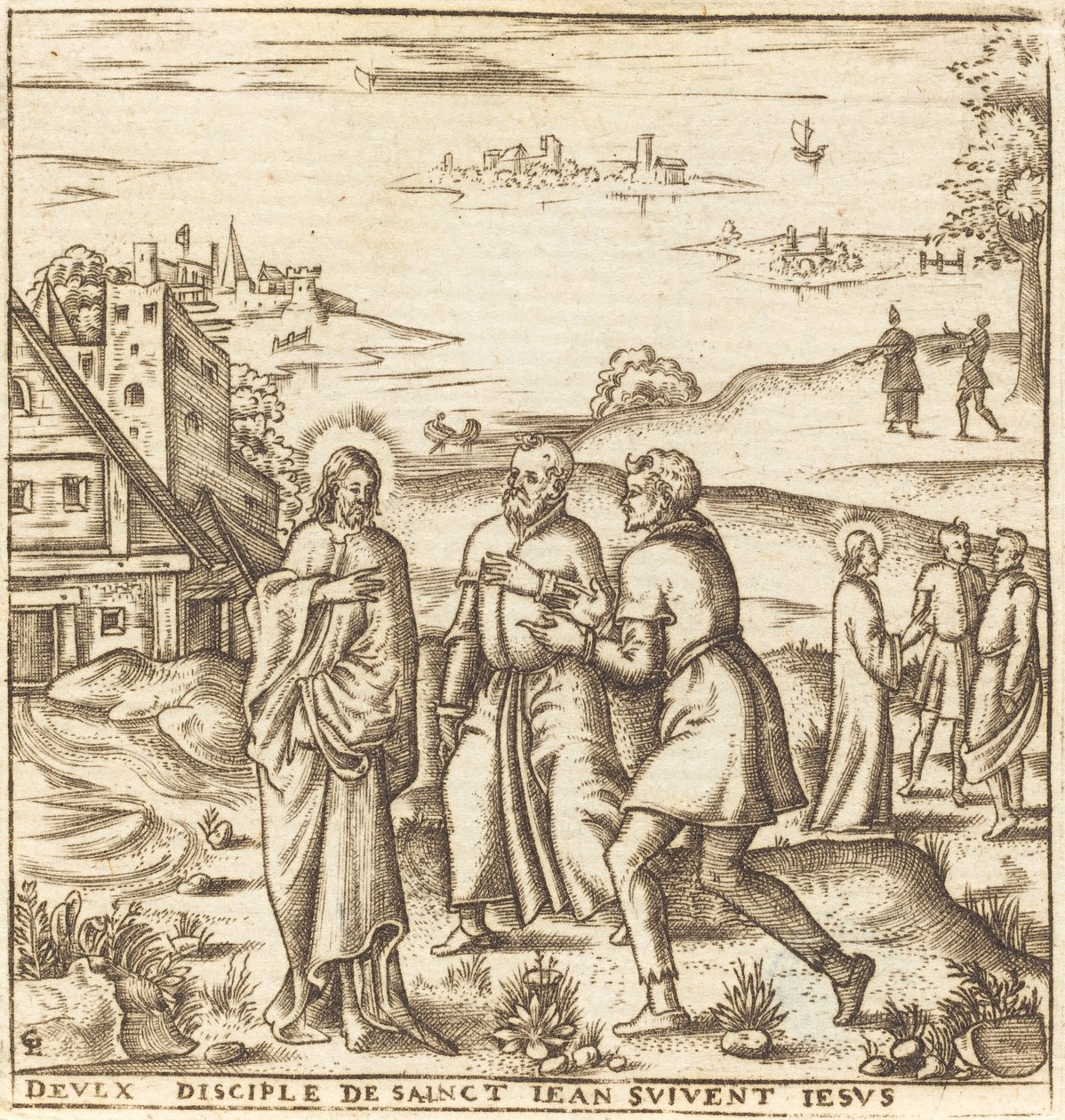 Le Christ invite deux disciples de Jean-Baptiste à le suivre - Leonard Gaultier