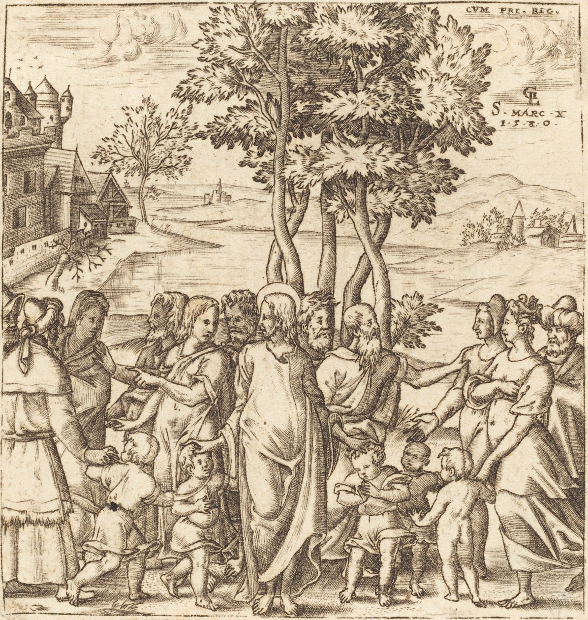 Le Christ bénit les enfants - Leonard Gaultier