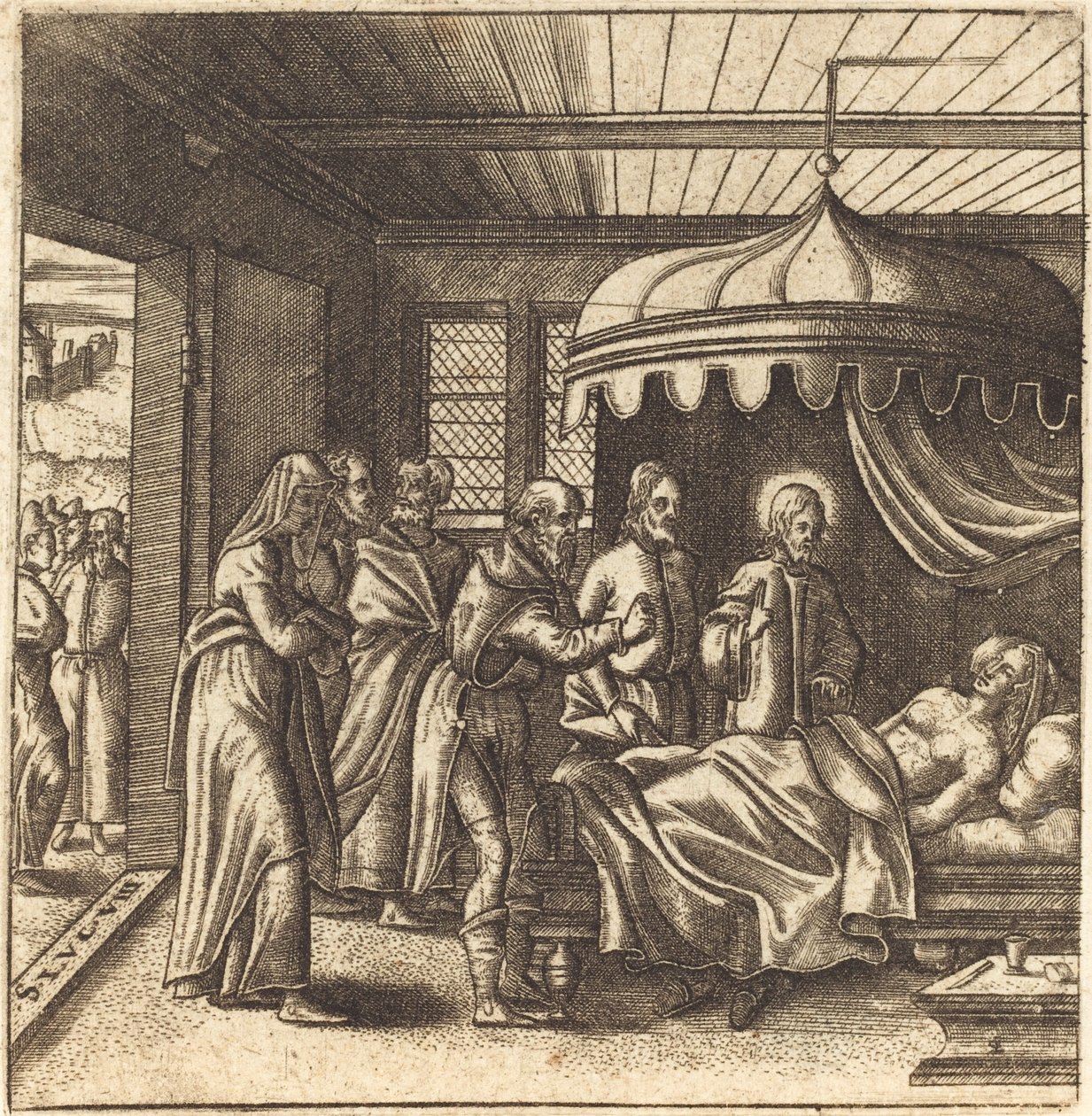 Le Christ ressuscite la fille de Jaïre - Leonard Gaultier