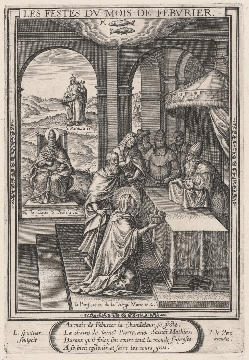 Les fêtes du mois de février : la purification de la Vierge - Leonard Gaultier