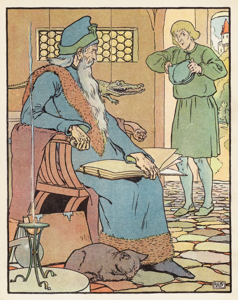 Tom Thumb (lithographie couleur) - Leonard Leslie Brooke