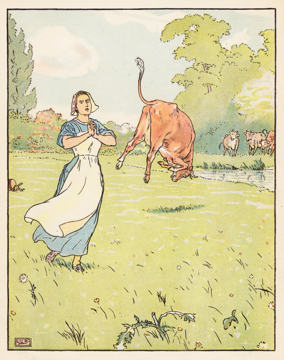 Tom Thumb (lithographie couleur) - Leonard Leslie Brooke