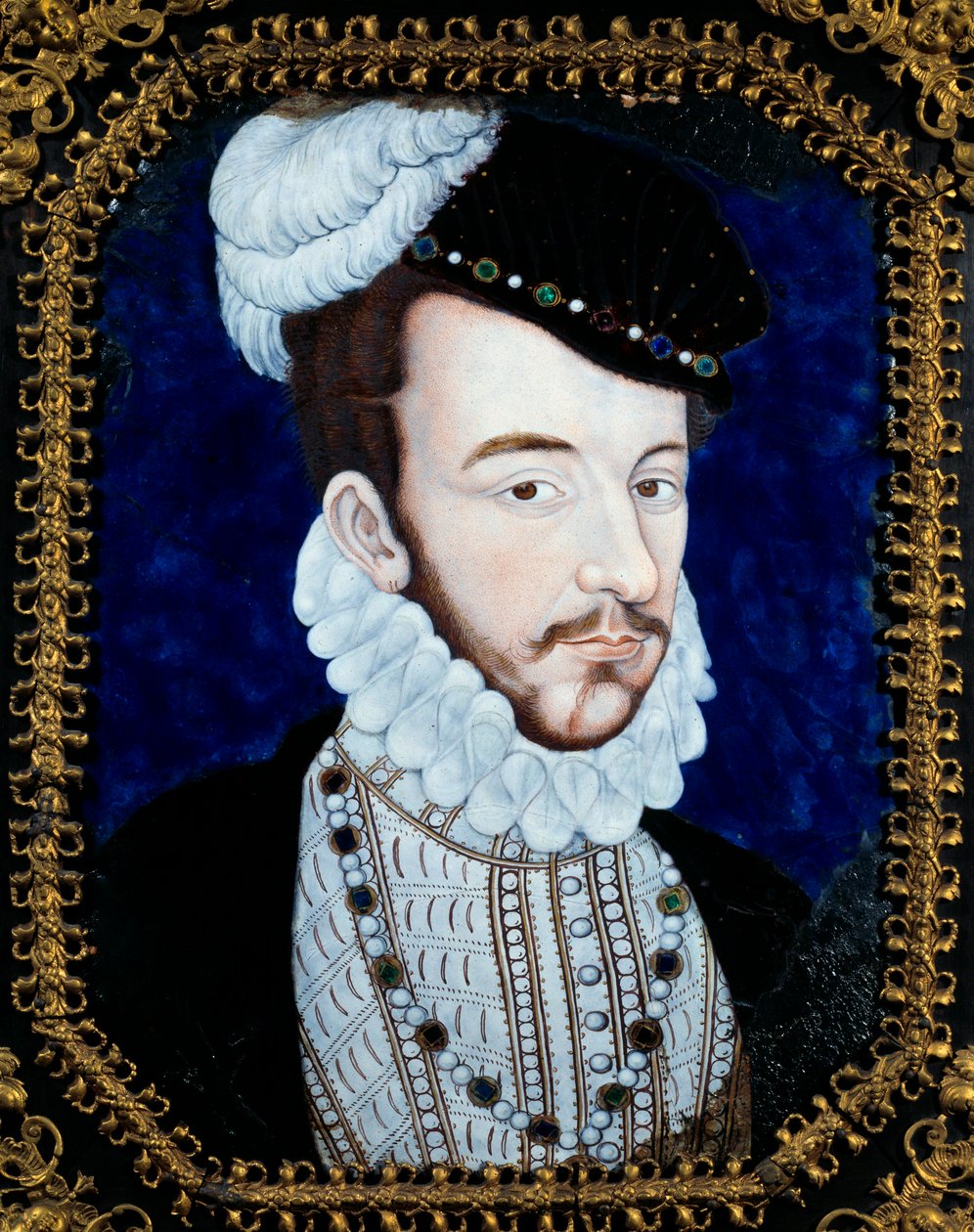 Portrait de Charles IX, roi de France (1550-1574). Peinture de Leonard Limosin - Leonard Limosin