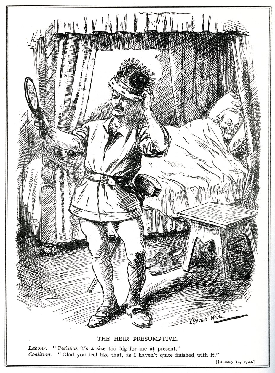 Le défi à Lloyd George et au gouvernement de coalition du Parti travailliste, janvier 1920 - Leonard Raven Hill