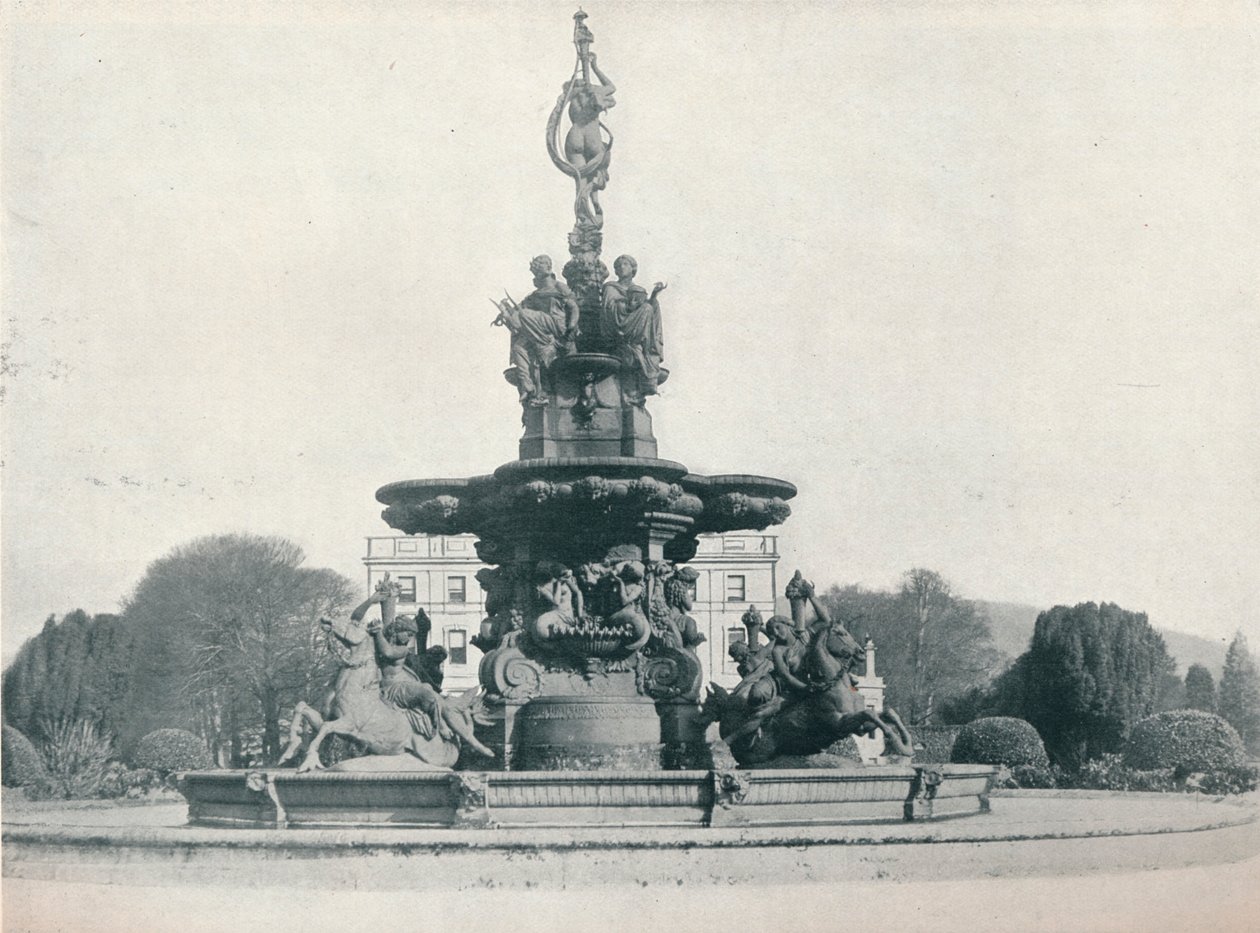 Fontaine à Curraghmore, le siège du très honorable marquis de Waterford, c1915 - Leonard Willoughby
