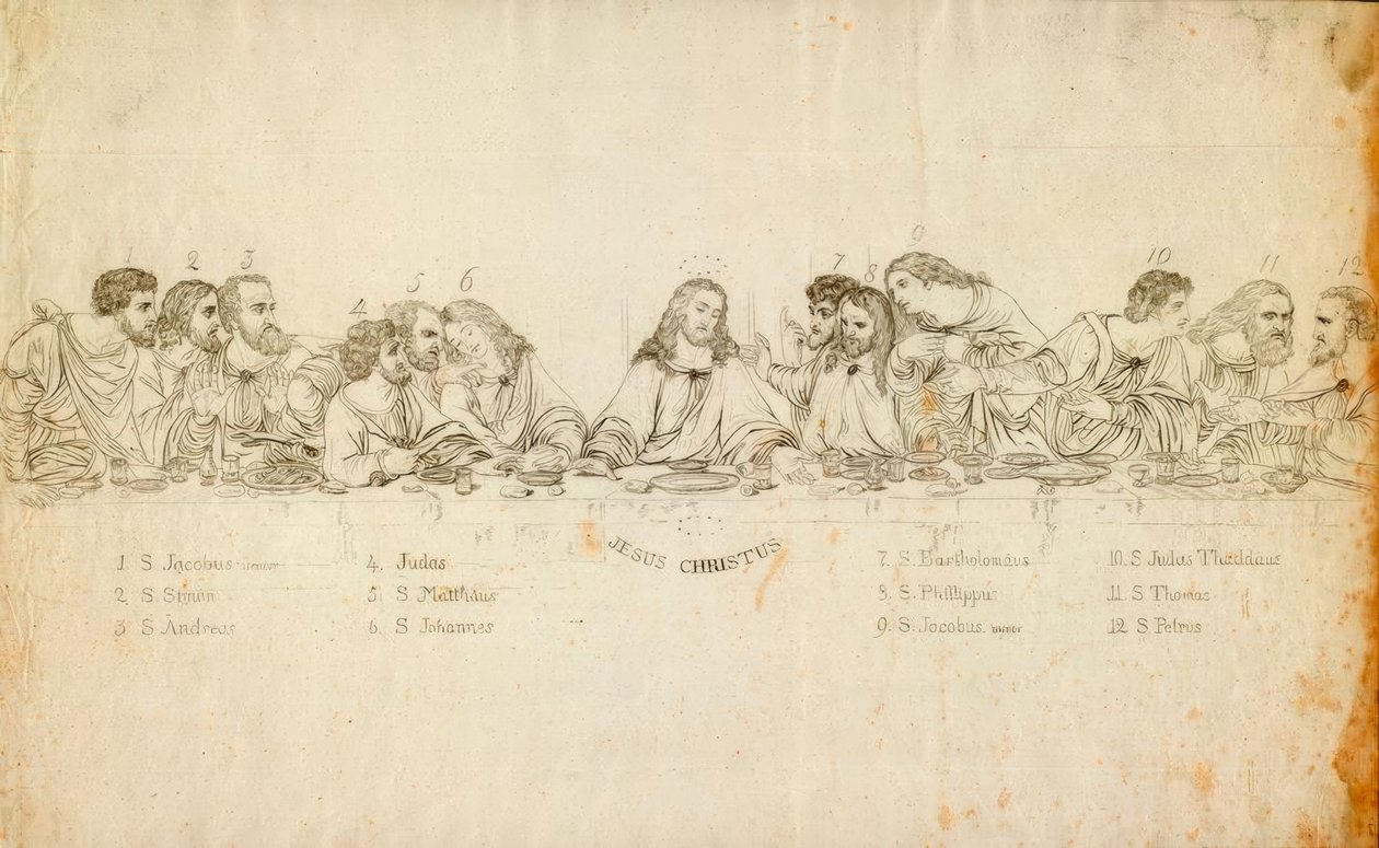 La Cène. Dernier repas de Jésus avec les apôtres. Eglise Saint-Nicolas