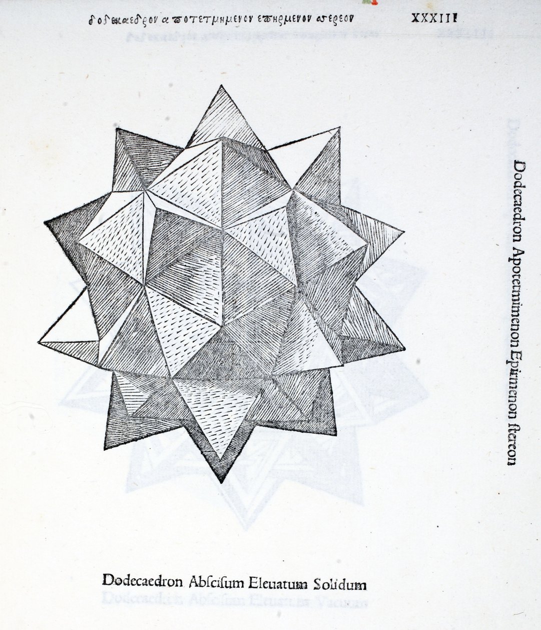 Dodecaedron abscisum elevatum solidum, illustration de 