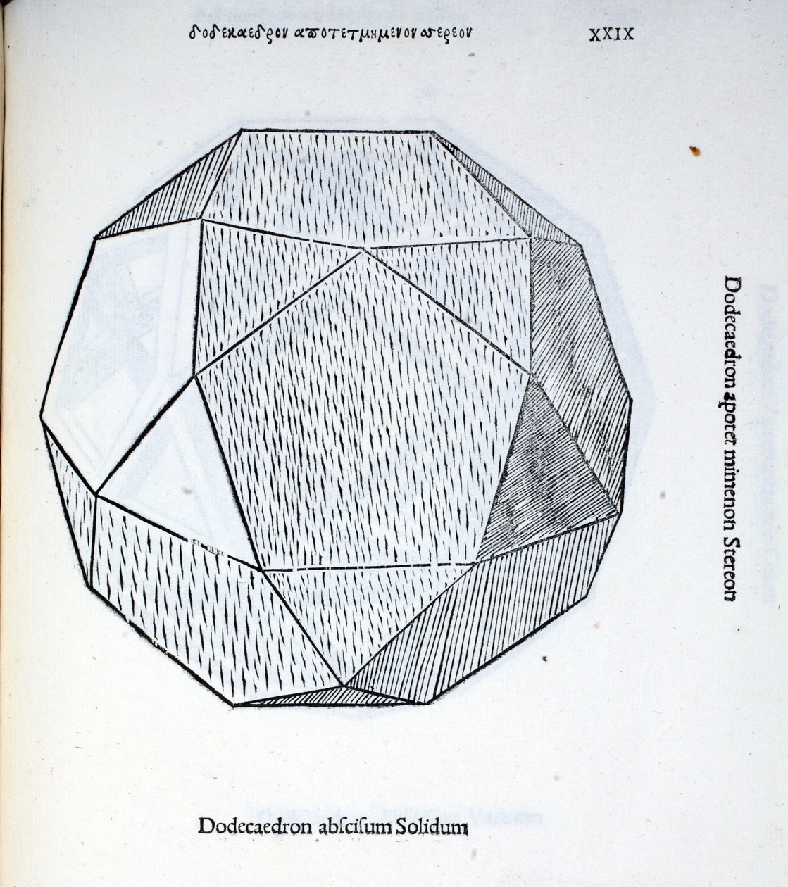 Dodecaedron abscisum solidum, illustration de 
