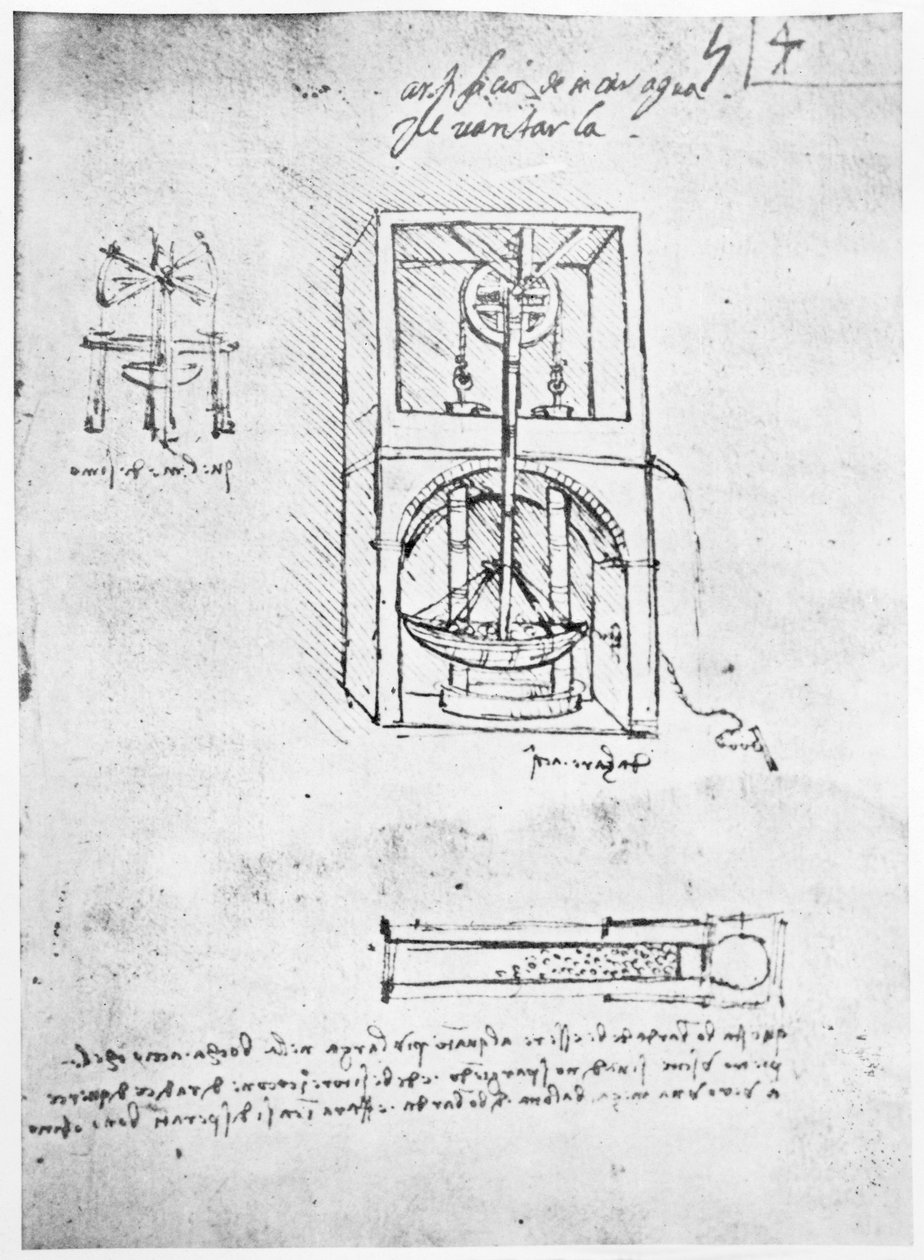 Fol. 54r du Manuscrit de Paris B, 1488-90 - Leonardo da Vinci