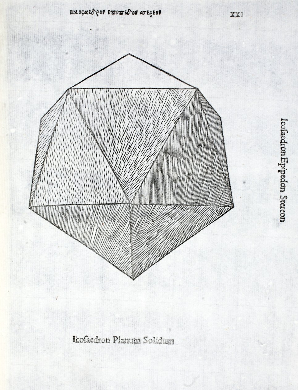 Icosaèdre planum solidum, illustration de 