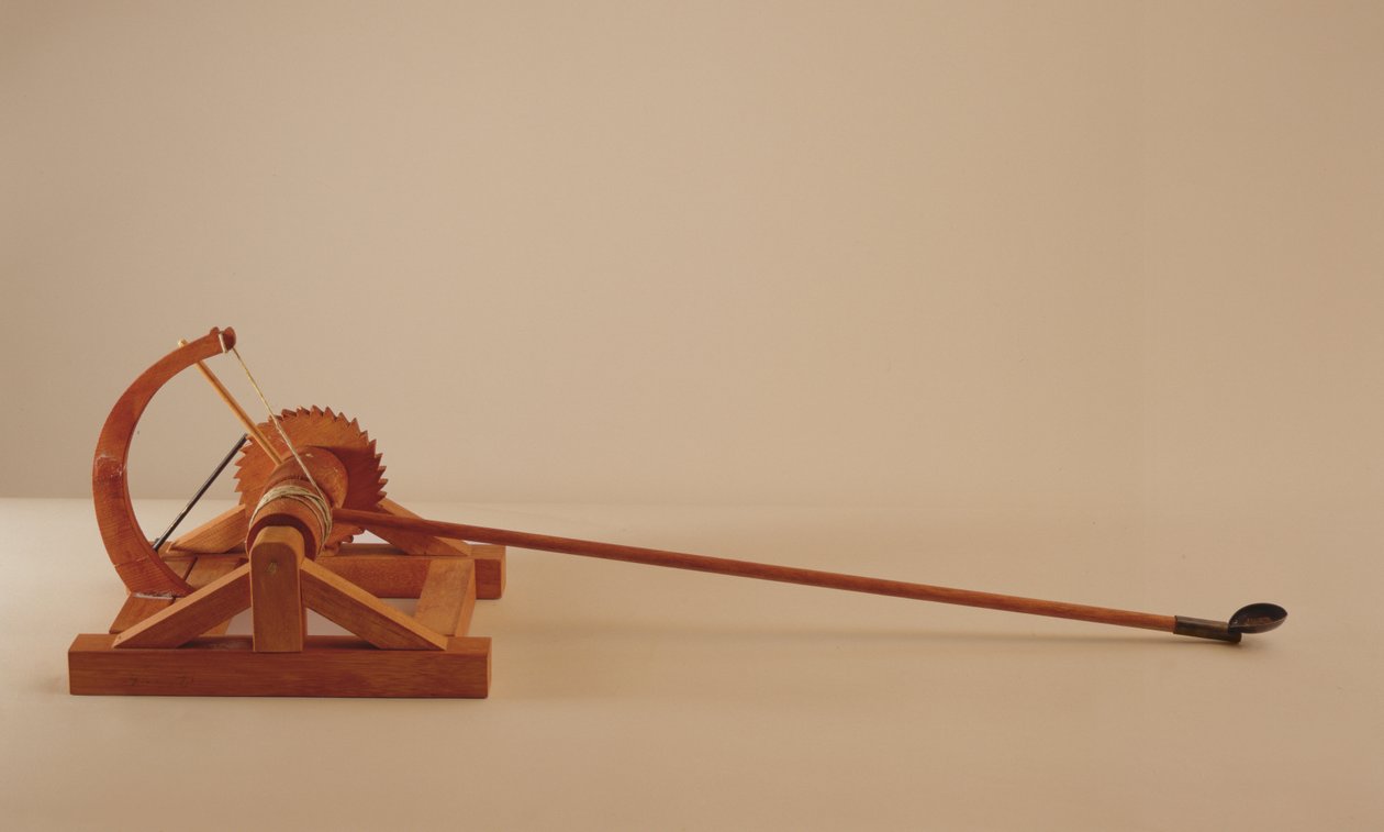 Reconstruction du modèle du design de catapulte de da Vinci - Leonardo da Vinci