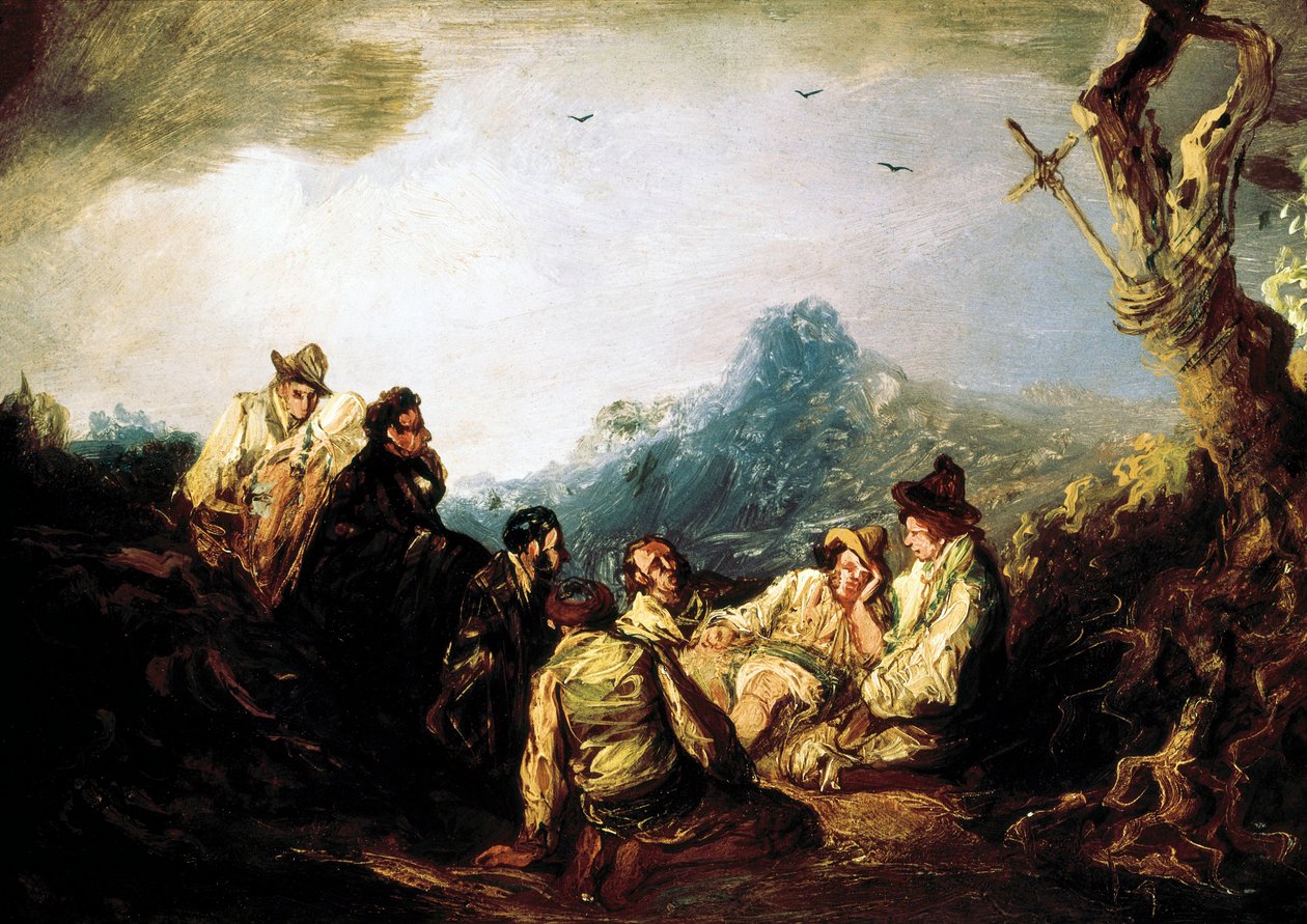 Bandits dans la montagne, première moitié du 19ème siècle - Leonardo Alenza