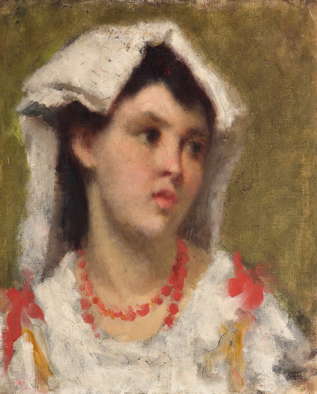 La ciociara Portrait de paysanne de la région de la Ciociaria près de Rome - Leonardo Bazzaro