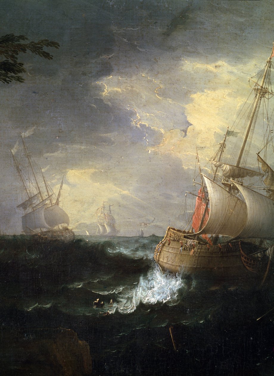 Tempête en mer (détail) - Leonardo Coccorante