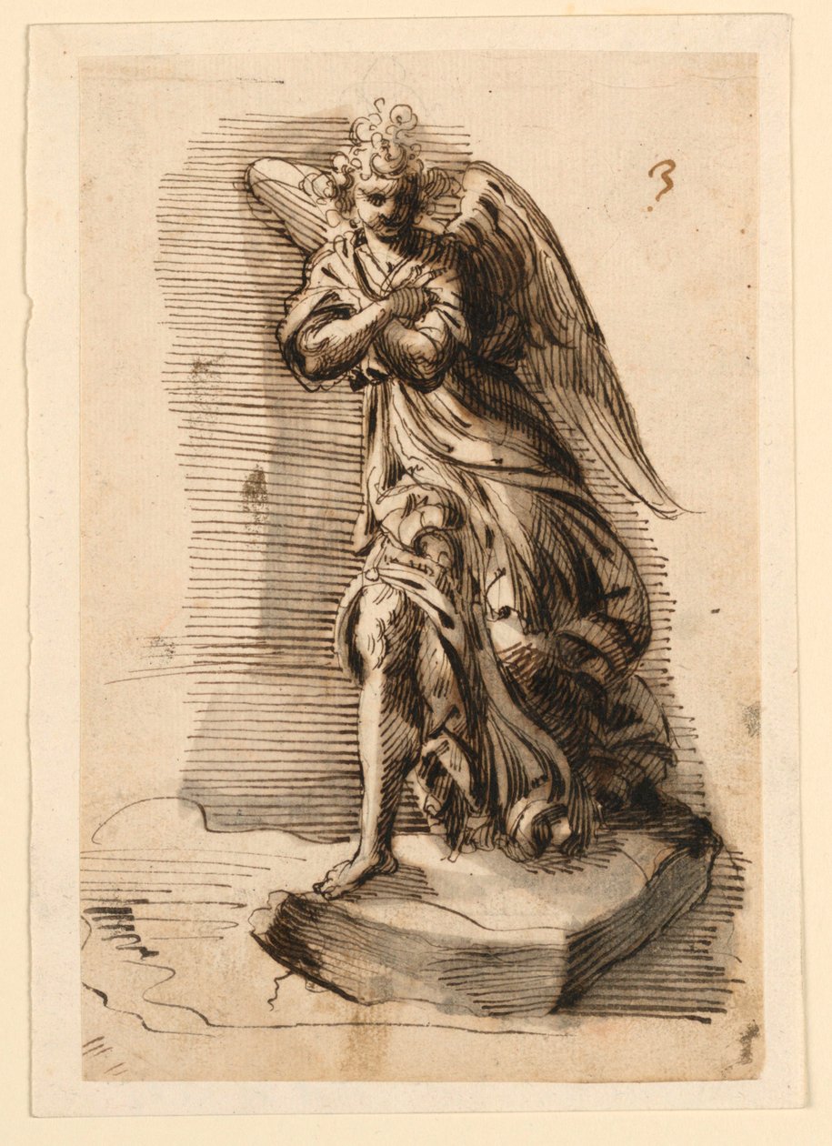 Projet de sculpture : Ange en adoration - Leonardo Scaglia