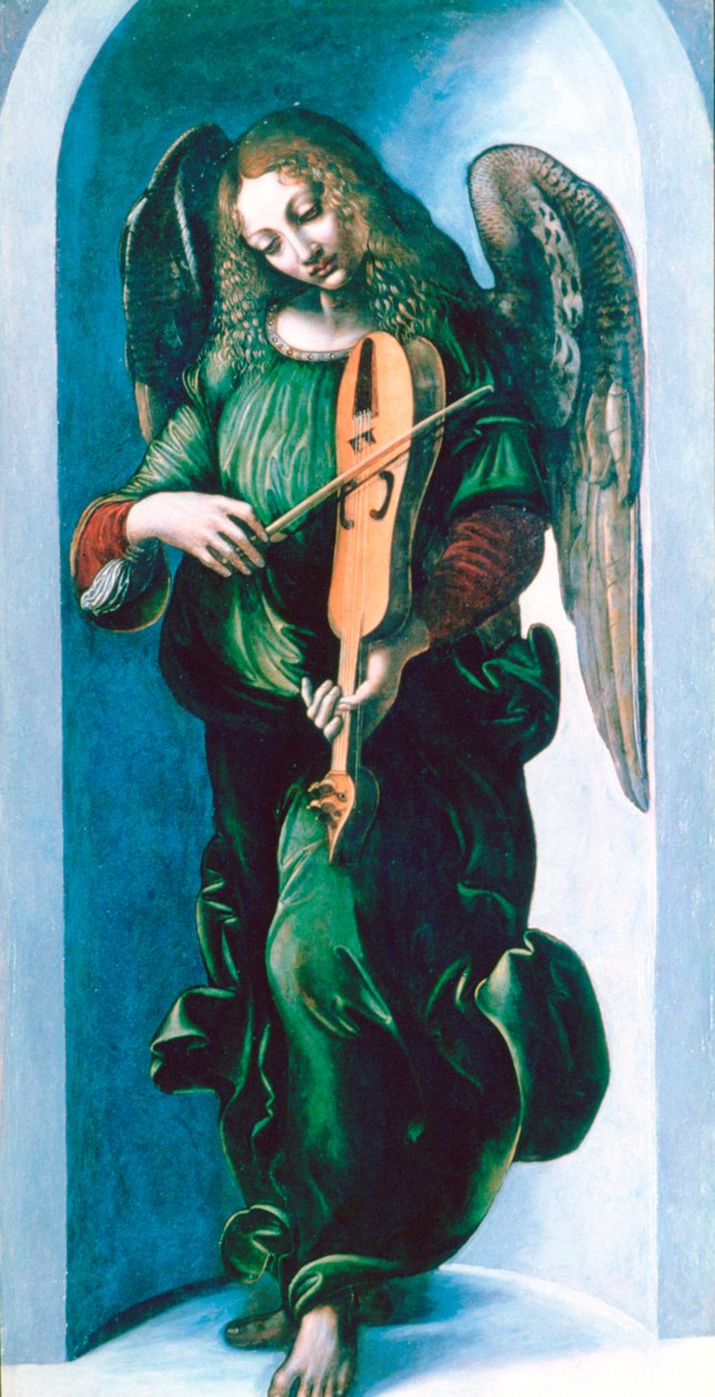 Un ange en vert avec une vielle, vers 1500 - Leonardo da Vinci