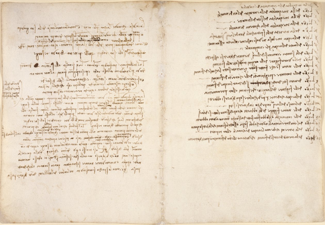 Arundel 263, f.58v, f.45, Notes sur l