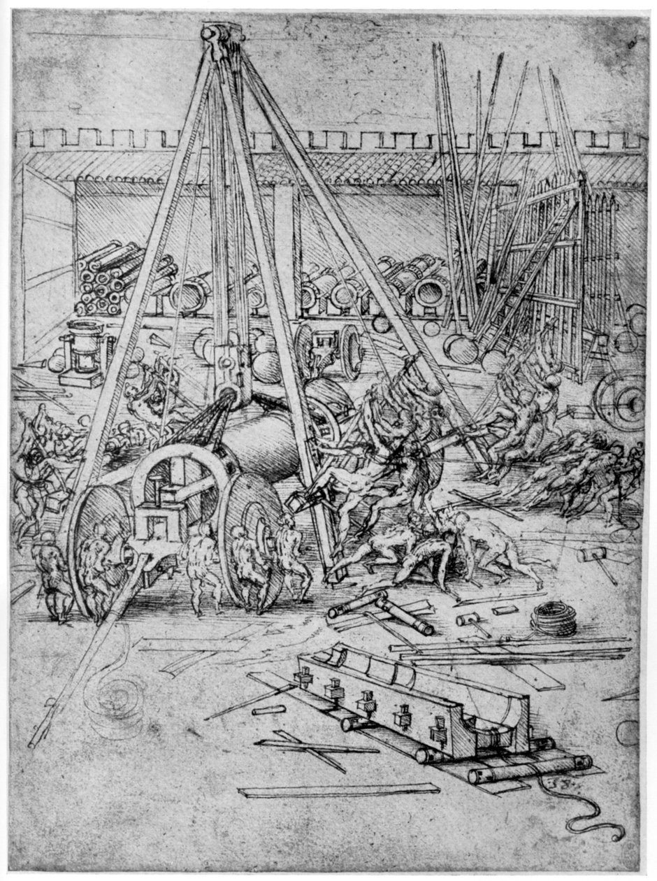 Fonderie de canons, 1487 - Leonardo da Vinci