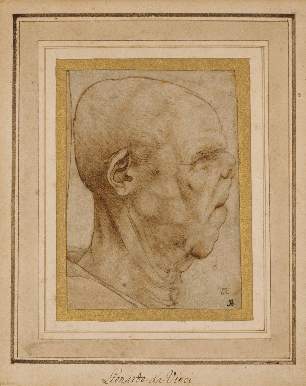 Caricature de la tête d