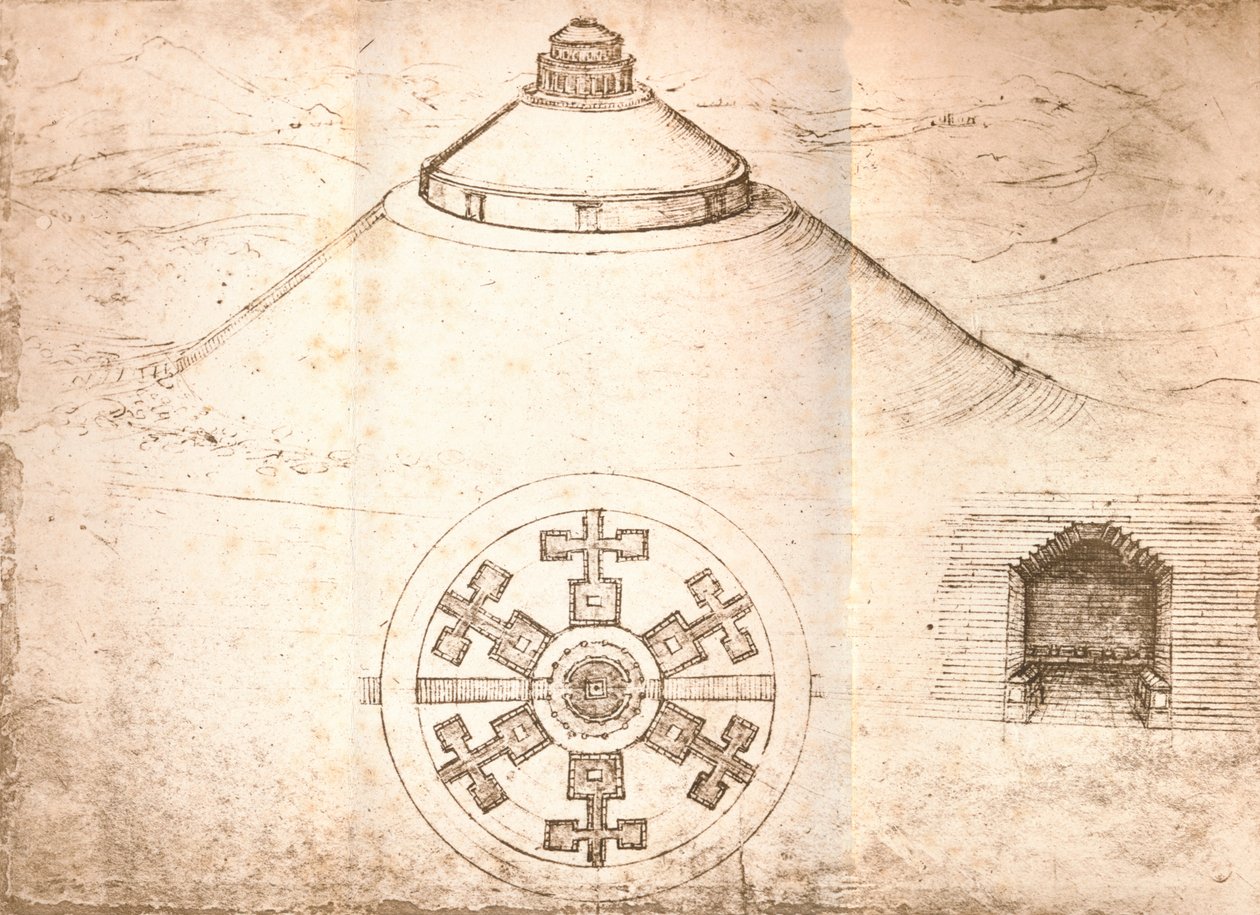 Conception pour un mausolée, vers 1472-1519, 1883 - Leonardo da Vinci
