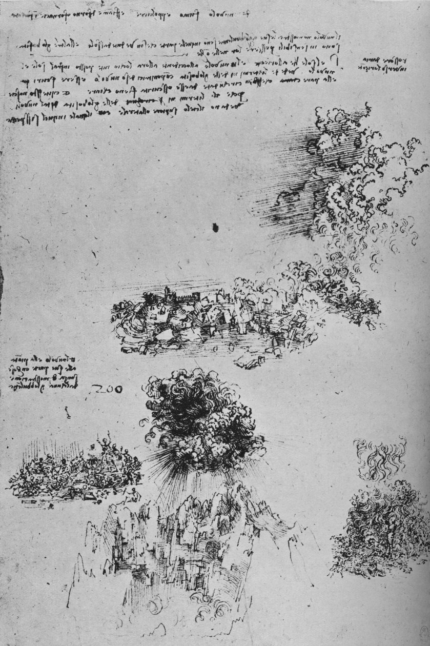 Destruction tombée du ciel sur la terre, vers 1480 1945 - Leonardo da Vinci