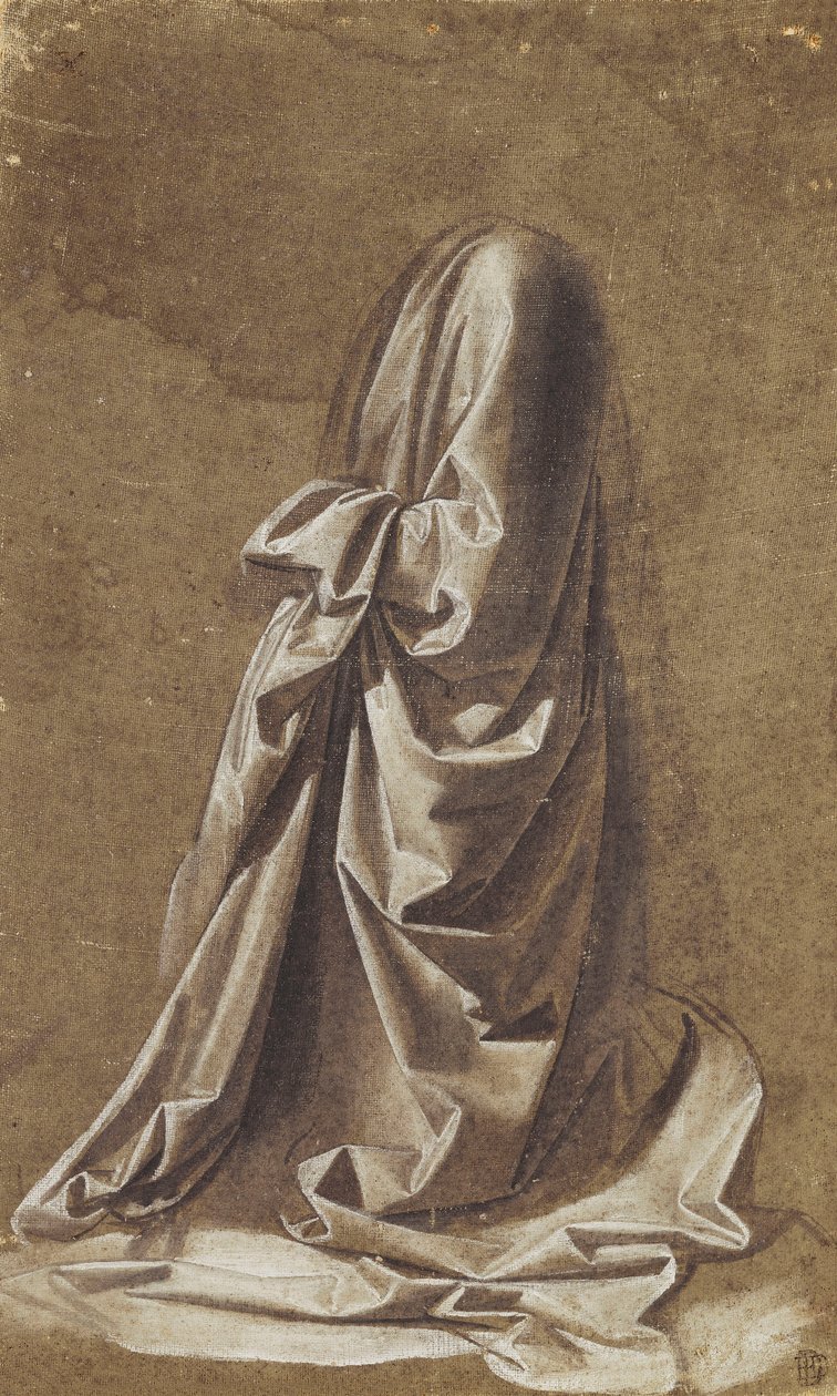 Étude de draperie pour une figure agenouillée - Leonardo da Vinci