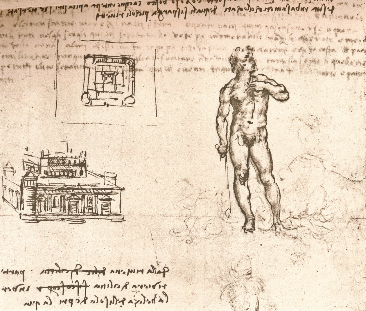 Dessin de plans pour un château, et d